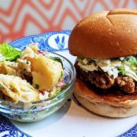 Spicy Fried Chicken Sandwich · Our spicy fried chicken cutlet served on our brioche bun with melted provolone, house hot sa...