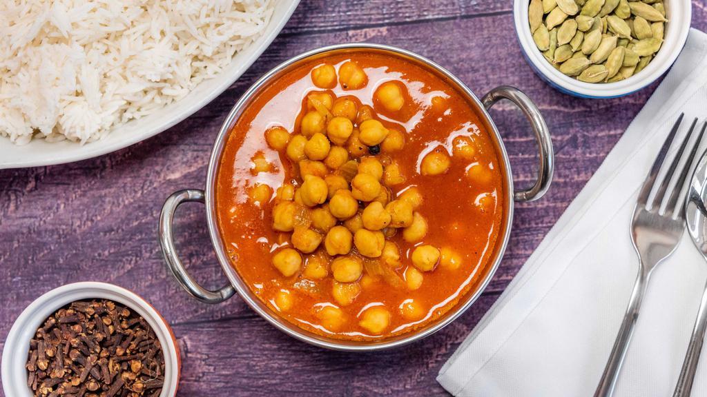 Chickpeas Curry · Chickpeas cooked with special herbs and spices in taste of the gravy.