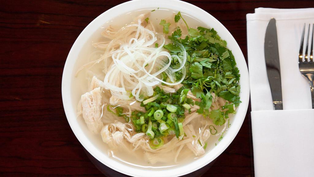 Chicken Phở · Comes with chicken broth.