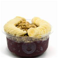 8Th Ave- Acai Bowl* · Pure blended acai topped with blueberry flax granola, banana, and honey.