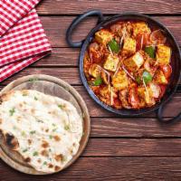 Spiced Cottage Cheese & Naan Bread · A spicy, warming flavorful and super delicious made with cooking cottage cheese and bell pep...