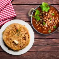 Chickpea Special & Paratha · A good mix of traditional Indian spices and flavour and large chickpeas cooked with green he...