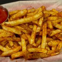 Spicy Fries · Hand cut  fries tossed in Indian spices.