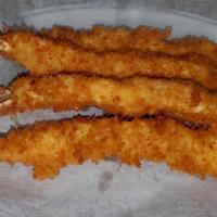 Shrimp Tempura · Deep-fried shrimp four pieces.