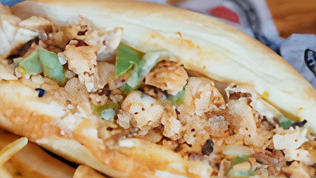 Lg Chicken Cheesesteak · With fries & Drink.