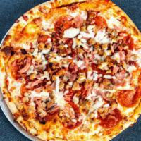 Meat Lovers Pizza · Ham, bacon, sausage and pepperoni.