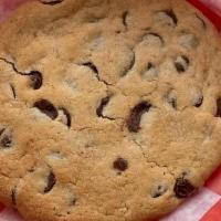 Big Chocolate Chip Cookie · Freshly baked chocolate chip cookie.  Almost big enough to share.