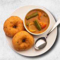 Black Gram Doughnuts · South-Indian breakfast fritter made with urad dal, spices, and curry leaves.