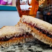 Pb & Johnna · Vegetarian. Peanut Butter and your choice of Grape or Strawberry Jam on sliced Whole Wheat B...