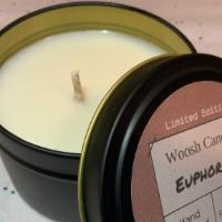 Euphoria Soy Candles · 100% pure candles, perfume scent, cotton wick.