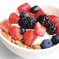 Very Berry · Plain yogurt, strawberry, blueberry, blackberry, cs syrup.