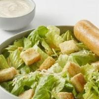 Caesar Side Salad · Romaine, Parmesan-Romano, Caesar dressing, croutons and Parmesan crisps. Served with a warm ...