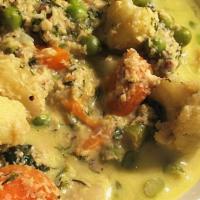 Vegetable Coconut Curry · Mix vegetables cooked in fresh coconut curry sauce. Served with steamed basmati rice. Vegan ...