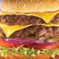 Lunch Double Cheeseburger · USDA approved, 100% fresh ground beef (1/2 lb), double juicy meat, American cheese, lettuce,...