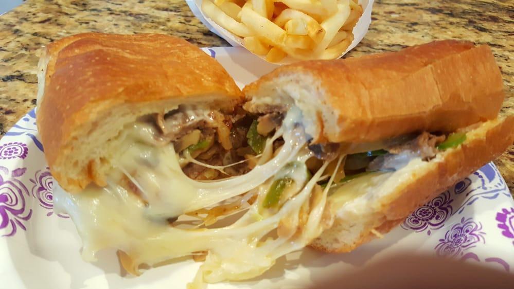 Philly Steak & Cheese On Subroll · Onions, lettuce, tomatoes, mayonnaise.