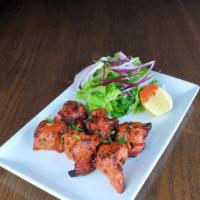 Charcoal Chicken Tikka · Slow cooked Indian marinated chicken kebab
