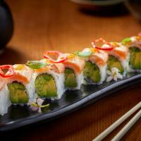 Seared Salmon & Unagi Roll · Consuming raw or undercooked meats, poultry, seafood, shellfish, or eggs may increase your r...