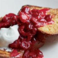 Cranberry French Toast · Fresh berries, maple syrup.