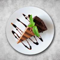 Chocolate Cheese Cake · Rich chocolate cheese cake slice.