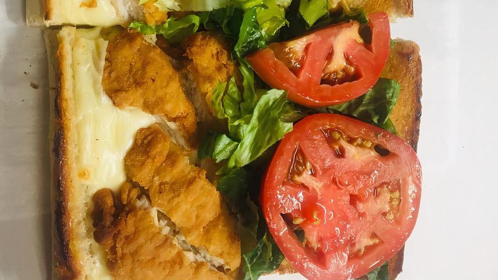 Chicken Cutlet (Fried) Small Sub · Comes with Fried  Chicken, Lettuce, tomatoes, with American Cheese.
