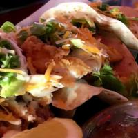  Fish Tacos · Fried Cod, house slaw, Pico De Gallo, chipotle aioli.