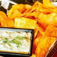 Dill Pickle Dip · House-made, with Rudz potato chips
