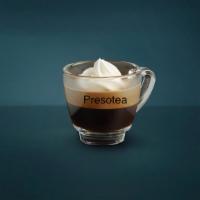 Espresso Con Panna · A double shot of espresso topped with sea cream.