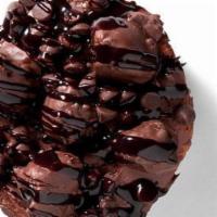 Black Out · Chocolate fudge icing, brownie batter, brownies chocolate chips topped with even more browni...