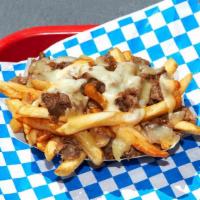 Cheesesteak Fries · Fresh cut french fries topped with chopped steak and melted provolone.