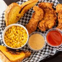 Combo (8 Pieces) Strips · With Texas toast and choice of two large classic sides and two sauces