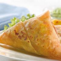 6 Piece Samosa · Fried pastry filled with potatoes, green peas and spices. Served with homemade sauce.