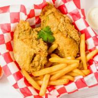 2 Pc. Chicken Breast Combo · This combo comes with 2 perfectly fried chicken breasts. They are never dry and always juicy...