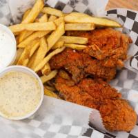 Chicken Tender Basket · 3 chicken tenders with side of fries and special sauce