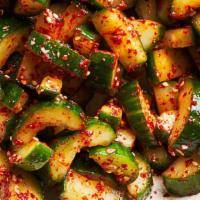 Spicy Cucumber · Cucumber mixed with dressing.