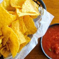 Chips & Fresh Salsa · Gluten free. 8 oz of fresh salsa, served with tortilla chips.