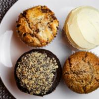 Gourmet Jumbo Muffin · Fresh in house made jumbo muffins. Choices may vary and could be substituted due to availabi...