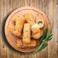 Mozzarella Sticks 6 Pcs · Cottage cheese fingers batter fried crisp and  golden