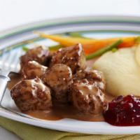 Manic Meatballs · The classic pork and beef Swedish meatball in a brown gravy.