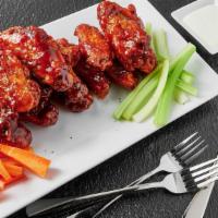 Wings (12 Pieces) · Flats or wings Dipped in our signature OMG sauce or honey bbq, buffalo, sweet chili, or diab...