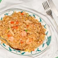 Combination Fried Rice · Chicken, Beef, and Shrimp.