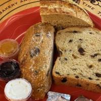 Speciality Bread Sample Plate · Your choice of three slices of our fresh baked bread with sweet butter, preserves and cream ...