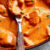 Butter Chicken · Serve with rice, bread, vegetable.