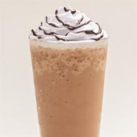 Mocha Frappé · Cold coffee blended with milk, ice and chocolate syrup.