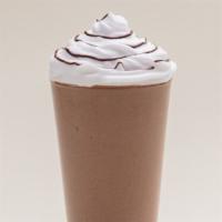 Chocolate Milkshake · A chocolate flavored milkshake topped with whipped cream.