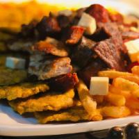 Parrillada · Traditional Colombian mixed grill that includes bite-size beef, pork, chicken, chorizo, bloo...