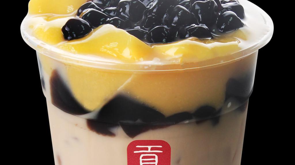 Earl Grey Milk Tea With 3Js · Come with pearl, grass jelly and pudding.