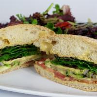 Veggie Sandwich · Avocado, cucumber, tomato, onion, and spring mix