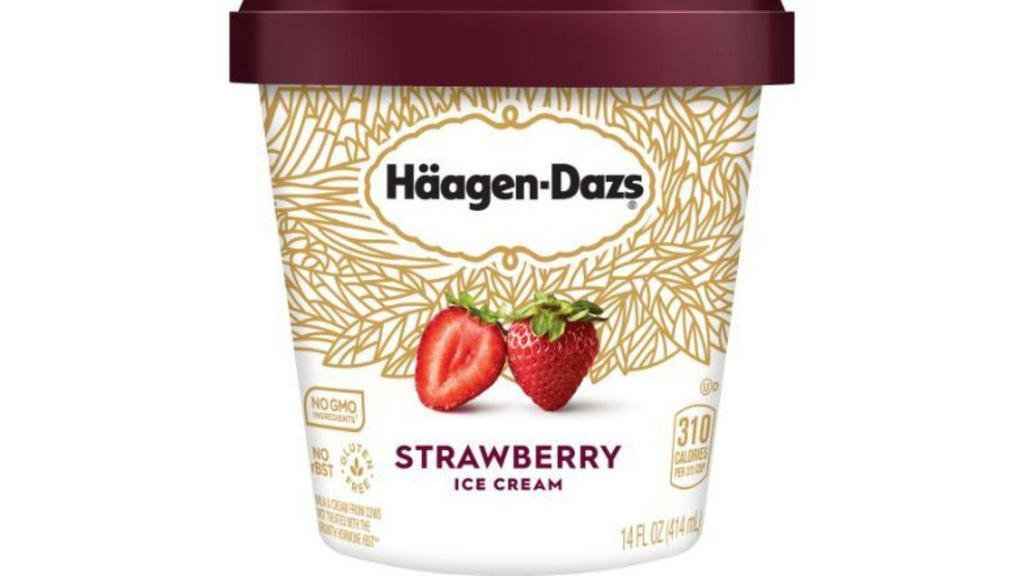 Haagen Dazs Strawberry Ice Cream (14 Oz) · Deeply indulgent ice cream experience using deliciously sweet summer strawberries for a refreshing frozen treat.