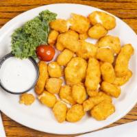 Jalapeno Cheese Curds · Wisconsin's finest cheese, jalapeños lightly hand battered and deep fried to perfection. Ser...