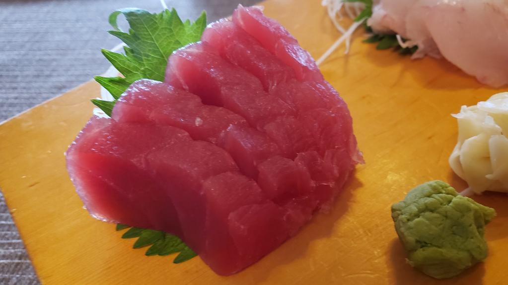 Tuna Sashimi (3Pc) · Gluten free

Consuming raw or undercooked meats, poultry, seafood, shellfish, or eggs may increase your risk of foodborne illness.